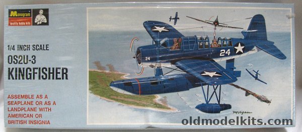 Monogram 1/48 OS2U-3 Kingfisher - RAF Or US Navy - Blue Box Issue - (OS2U3), PA135-150 plastic model kit